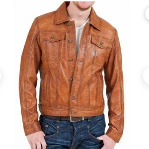 Men's vintage brown handmade jacket